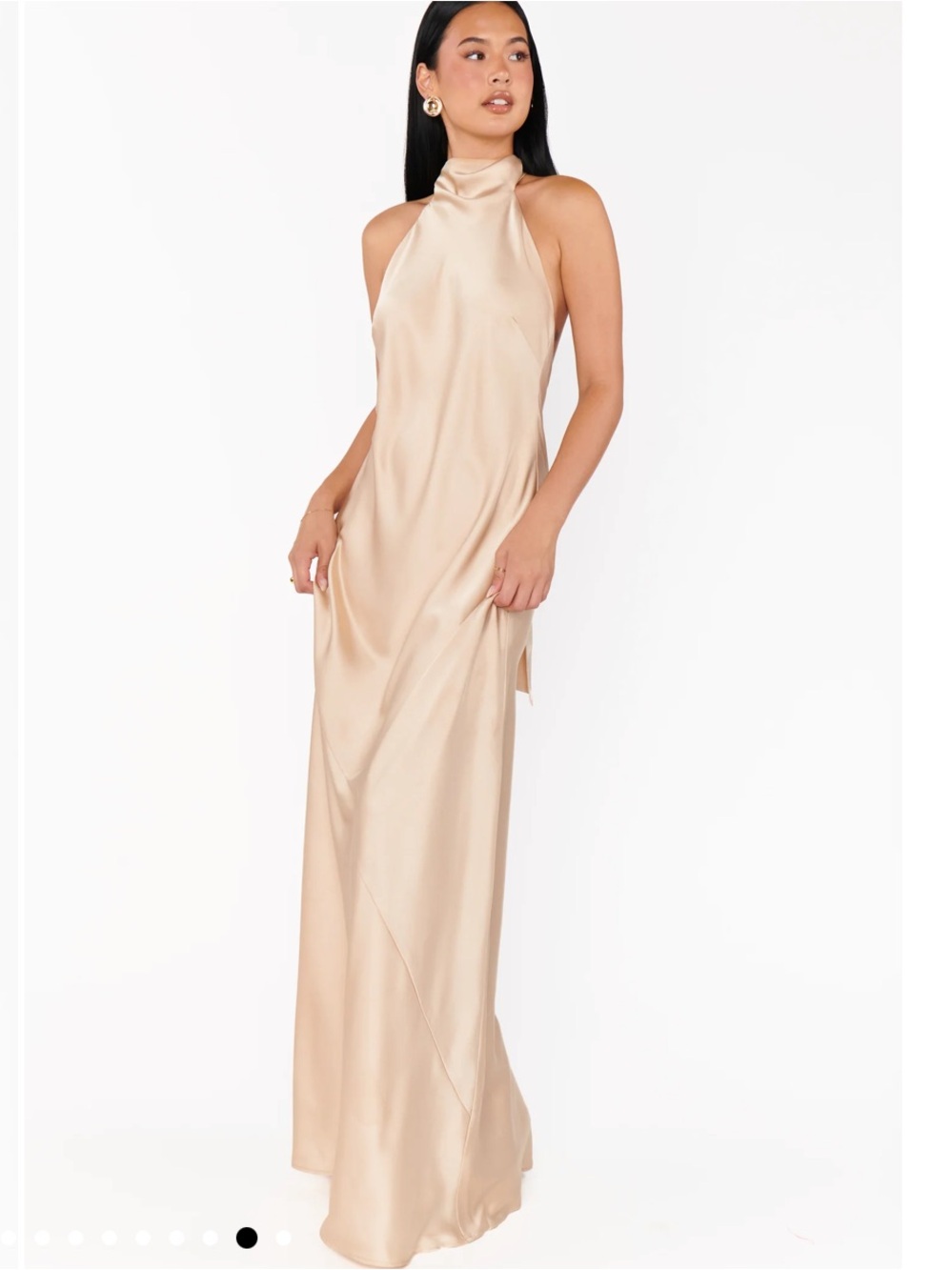 Show Me Your Mumu Lisa Maxi Dress in Champagne